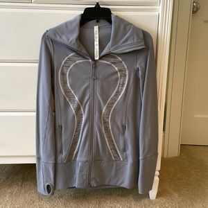 Lululemon Athletica gray full zip jacket. Size 6.